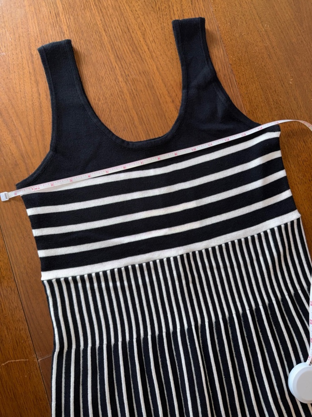 Active USA Black and White Striped Maxi Dress - Picture 4 of 12